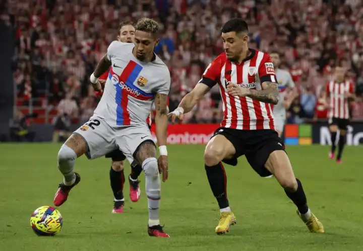 Raphinha strikes again to give Barca win at Athletic