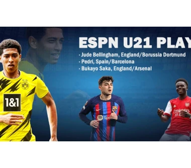 ESPN classe les joueurs U21: Bellingham en tête de liste, suivi de Pedri, Saka, Musiala et Gavi